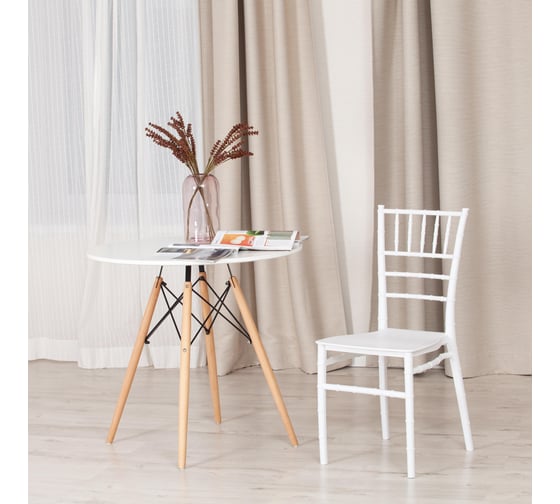 Стул Tetchair chavari mod. 101, пластик, 40x49x88 см, white (белый) 01, 2 шт. 19318