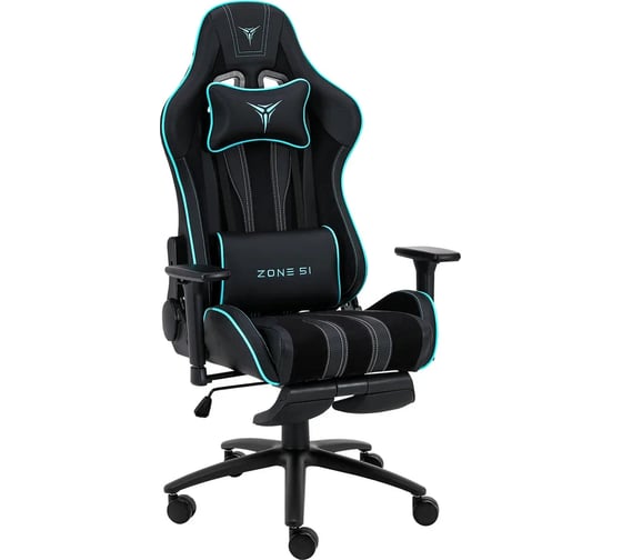 Компьютерное игровое кресло ZONE 51 GRAVITY PLUS Black-Cyan Z51-GRP-BK