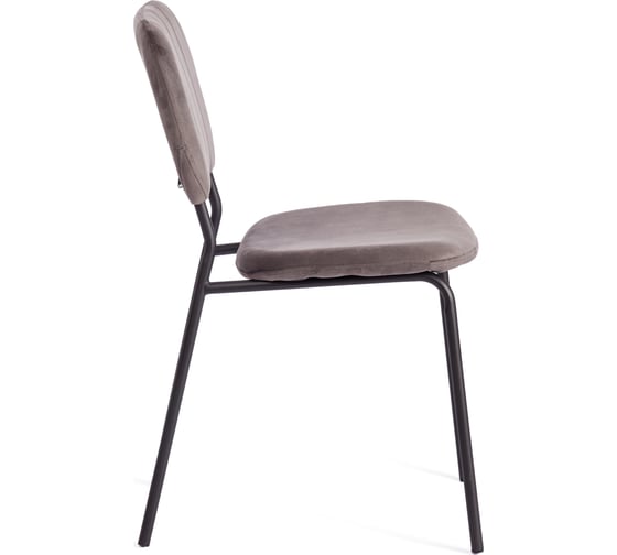 Стул Tetchair carol mod. uc06, металл, вельвет, 45x56x82 см, light grey (светло-серый) hlr24 / черный, 4 шт. 19320