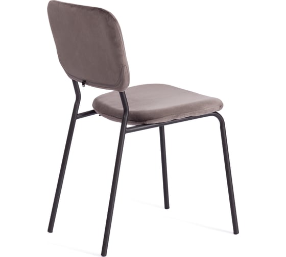 Стул Tetchair carol mod. uc06, металл, вельвет, 45x56x82 см, light grey (светло-серый) hlr24 / черный, 4 шт. 19320