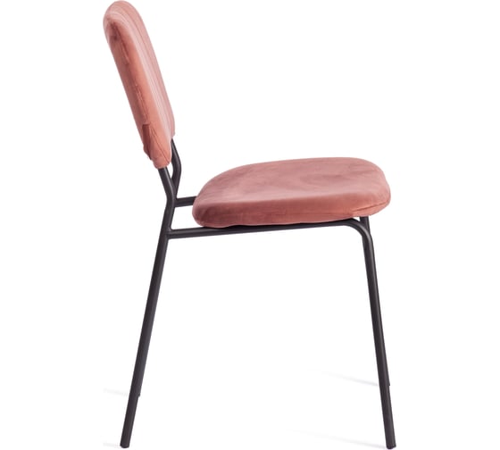 Стул Tetchair carol mod. uc06, металл, вельвет, 45x56x82 см, coral (коралловый) hlr44 / черный, 4 шт. 19322