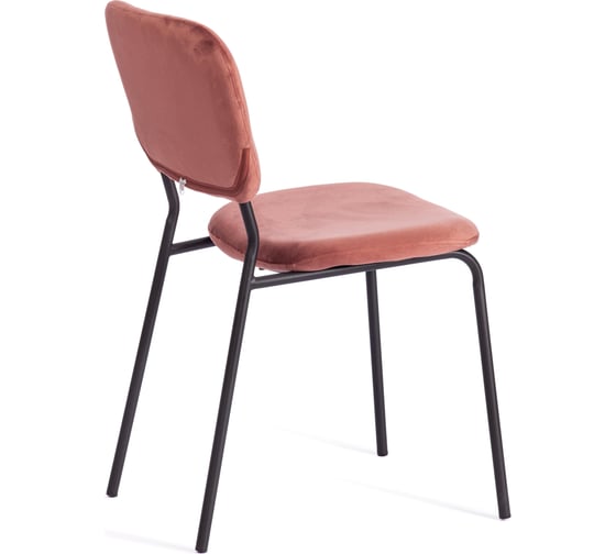 Стул Tetchair carol mod. uc06, металл, вельвет, 45x56x82 см, coral (коралловый) hlr44 / черный, 4 шт. 19322