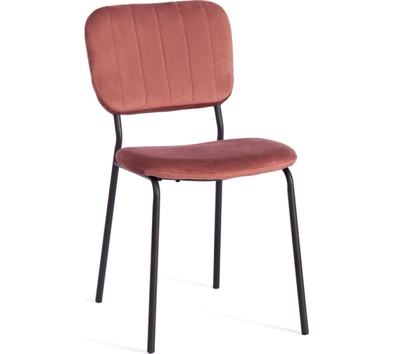 Стул Tetchair carol mod. uc06, металл, вельвет, 45x56x82 см, coral (коралловый) hlr44 / черный, 1 шт. 20055 1