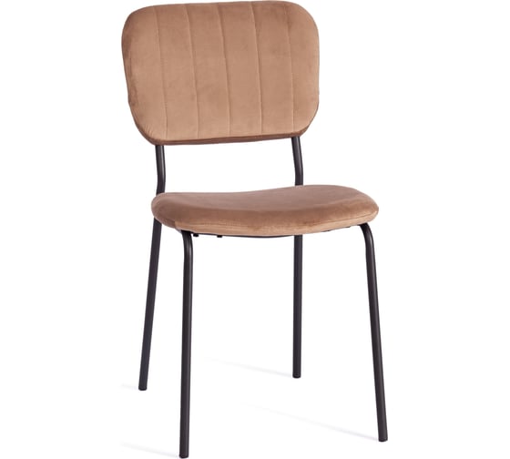 Стул Tetchair carol mod. uc06, металл, вельвет, 45x56x82 см, brown (коричневый) hlr11 / черный, 1 шт. 20054