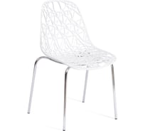 Стул Tetchair crispy mod. 61, металл, пластик, 44x56.5x80 см, white (белый) 11954/хром, 1 шт. 20083