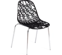 Стул Tetchair crispy mod. 61, металл, пластик, 44x56.5x80 см, black (черный) 05/хром, 1 шт. 20082