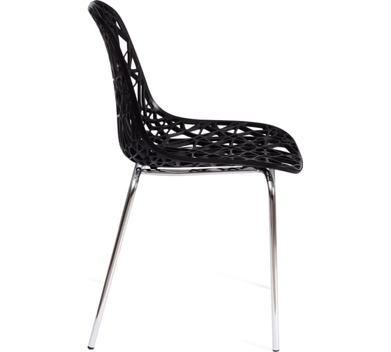 Стул Tetchair crispy mod. 61, металл, пластик, 44x56.5x80 см, black (черный) 05/хром, 6 шт. 19700