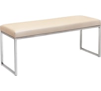 Банкетка GreenWeen ALBA, каркас н/ж сталь, сидение экокожа цвет Light Beige, 1100x400x450 GW-ALBA-NER-LEA-110-LB