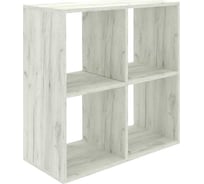 Стеллаж MIXLINE 720x720x250, ЛДСП, белый дуб, 4 ячейки, крепеж 551685