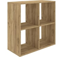 Стеллаж MIXLINE 720x720x250, ЛДСП, табачный дуб, 4 ячейки, крепеж 551687