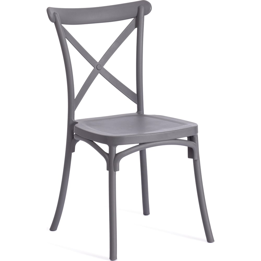 Стул Tetchair Cross mod. pl24, пластик, 48x58x89 см, dark-grey  (темно-cерый) 20050 - выгодная цена, отзывы, характеристики, фото - купить  в Москве и РФ