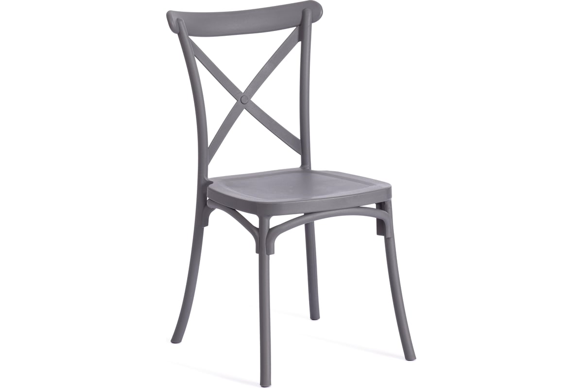 Стул Tetchair Cross mod. pl24, пластик, 48x58x89 см, dark-grey  (темно-cерый) 20050