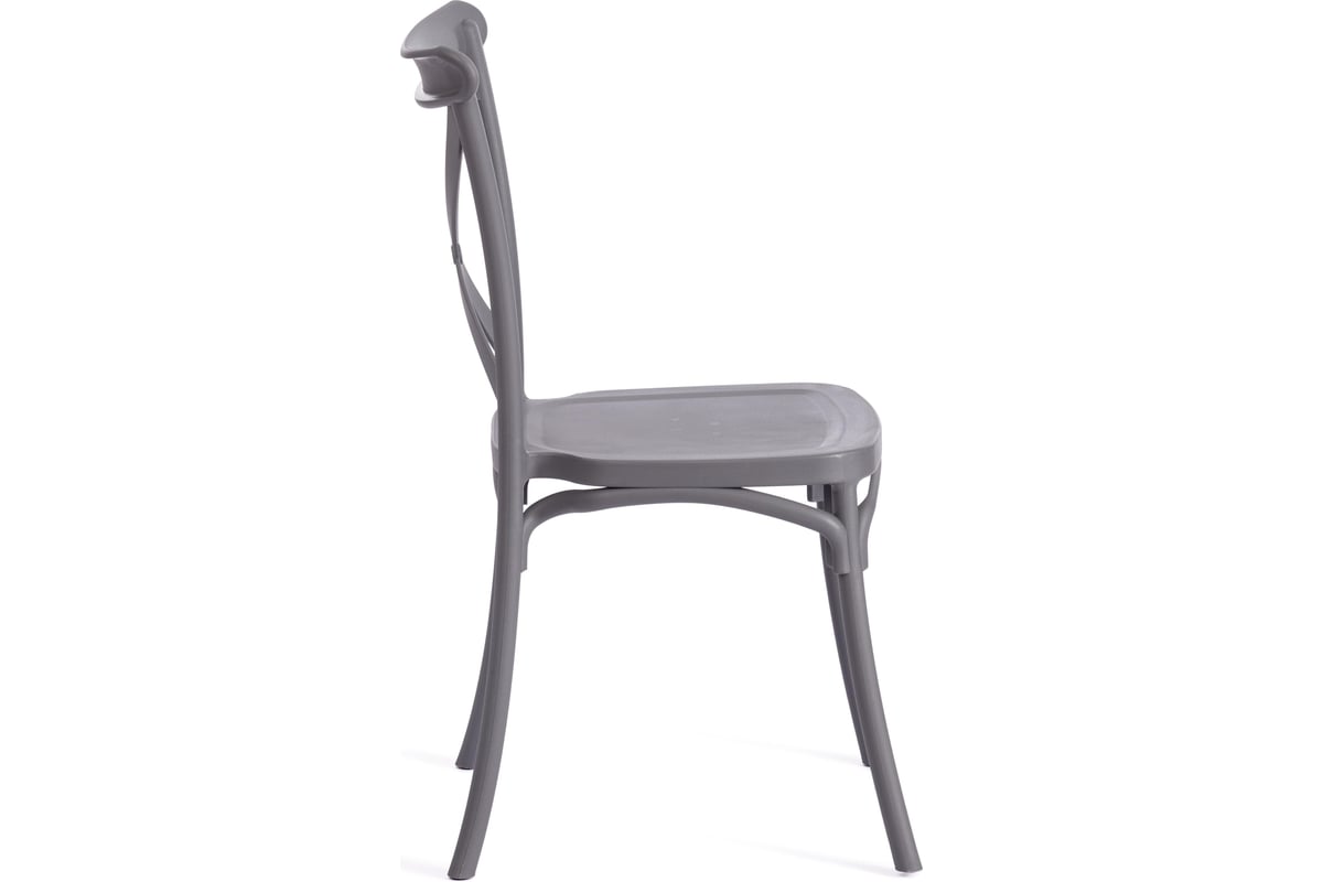 Стул Tetchair Cross mod. pl24, пластик, 48x58x89 см, dark-grey  (темно-cерый) 20050