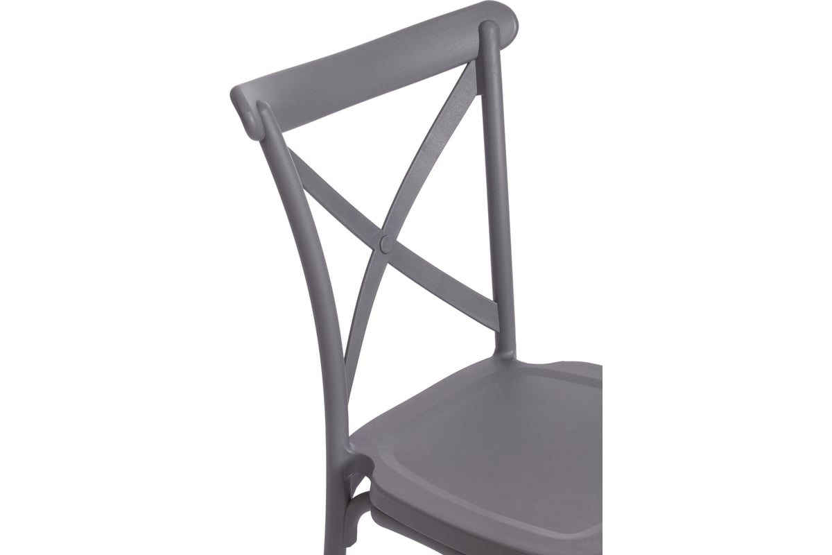 Стул Tetchair Cross mod. pl24, пластик, 48x58x89 см, dark-grey  (темно-cерый) 20050