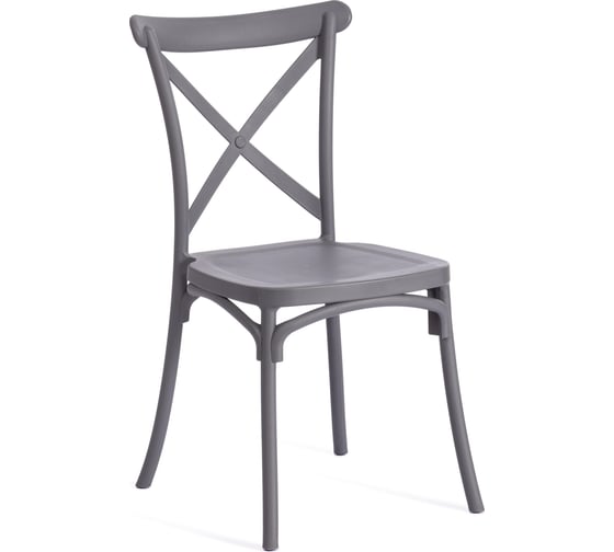 Стул Tetchair Cross mod. pl24, пластик, 48x58x89 см, dark-grey (темно-cерый) 20050 1