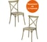 Стул Tetchair cross mod. pl24, пластик, 48x58x89 см, green (зеленый), 2 шт. 19696 1