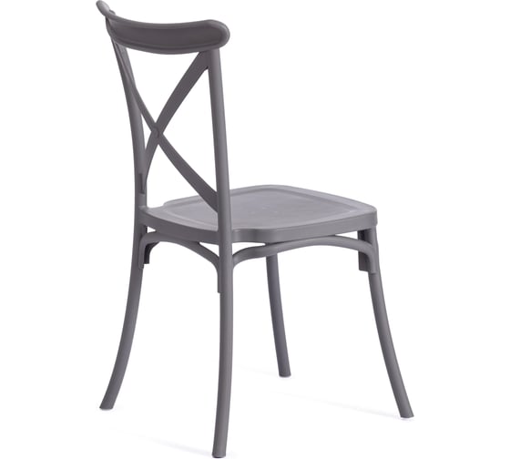 Стул Tetchair cross mod. pl24, пластик, 48x58x89 см, dark-grey (темно-cерый), 2 шт 19694