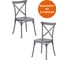 Стул Tetchair cross mod. pl24, пластик, 48x58x89 см, dark-grey (темно-cерый), 2 шт 19694 1