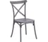 Стул Tetchair cross mod. pl24, пластик, 48x58x89 см, dark-grey (темно-cерый), 2 шт 19694 3