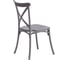 Стул Tetchair cross mod. pl24, пластик, 48x58x89 см, dark-grey (темно-cерый), 2 шт 19694 5