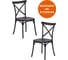 Стул Tetchair cross mod. pl24, пластик, 48x58x89 см, black (черный), 2 шт. 05 19693 1
