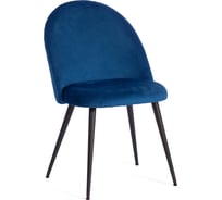 Стул Tetchair monro mod. 5144, металл/вельвет, 51x56x84 см, синий (hlr 64)/черный, 1 шт. 20079
