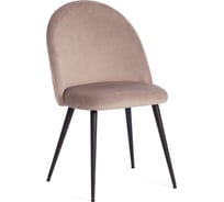 Стул Tetchair monro mod. 5144, металл/вельвет, 51x56x84 см, серо-бежевый (hlr-9)/черный, 1 шт. 20077