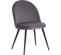 Стул Tetchair monro mod. 5144, металл/вельвет, 51x56x84 см, серый (hlr 21)/черный, 1 шт. 20078