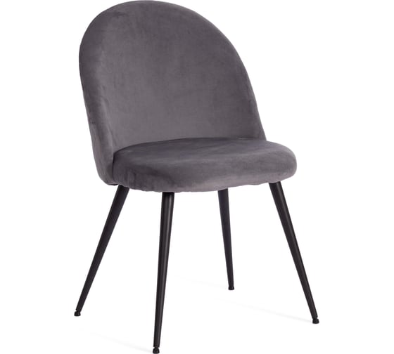 Стул Tetchair monro mod. 5144, металл/вельвет, 51x56x84 см, серый (hlr 21)/черный, 1 шт. 20078 1