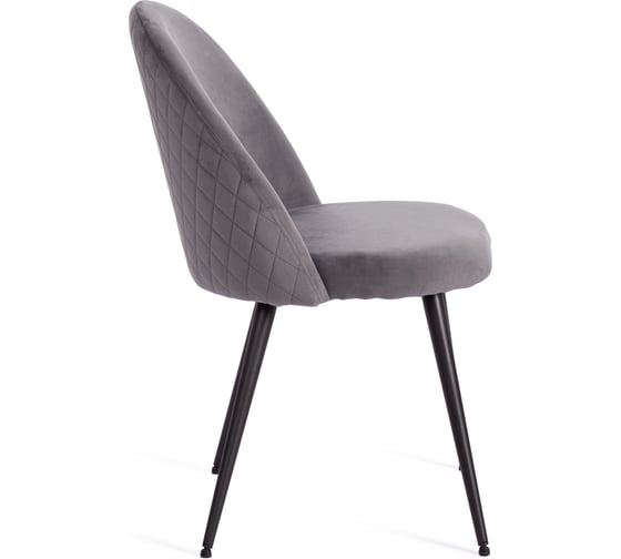 Стул Tetchair monro mod. 5144, металл/вельвет, 51x56x84 см, серый (hlr 21)/черный, 1 шт. 20078