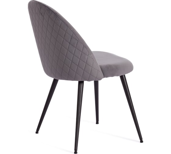 Стул Tetchair monro mod. 5144, металл/вельвет, 51x56x84 см, серый (hlr 21)/черный, 1 шт. 20078