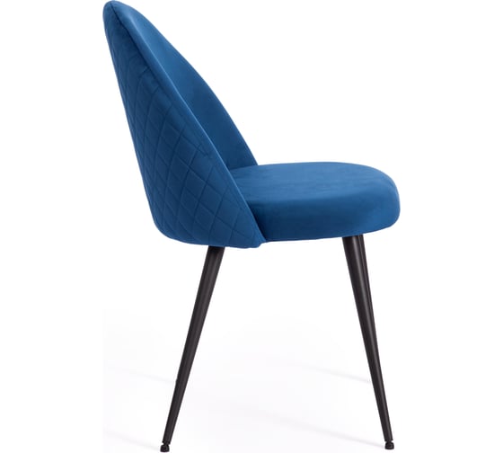 Стул Tetchair monro mod. 5144, металл/вельвет, 51x56x84 см, синий (hlr 64)/черный, 2 шт. 19340