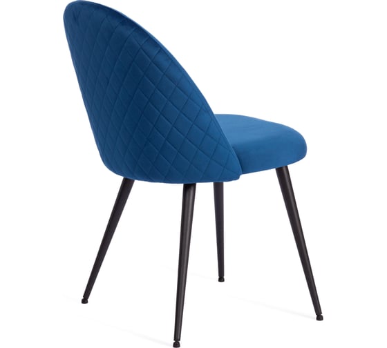 Стул Tetchair monro mod. 5144, металл/вельвет, 51x56x84 см, синий (hlr 64)/черный, 2 шт. 19340