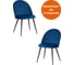 Стул Tetchair monro mod. 5144, металл/вельвет, 51x56x84 см, синий (hlr 64)/черный, 2 шт. 19340 1