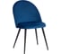 Стул Tetchair monro mod. 5144, металл/вельвет, 51x56x84 см, синий (hlr 64)/черный, 2 шт. 19340 3