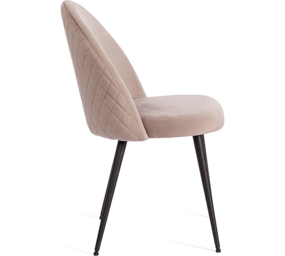 Стул Tetchair monro mod. 5144, металл/вельвет, 51x56x84 см, серо-бежевый (hlr-9)/черный, 2 шт. 19339