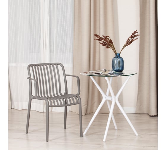 Стул Tetchair lancaster mod. 38-1, пластик, 55.5x58x80 см, grey (cерый), 1 шт. 34630 20126