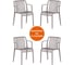 Стул Tetchair lancaster mod. 38-1, пластик, 55.5x58x80 см, grey (cерый), 4 шт. 34630 19405 1