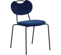 Стул Tetchair danton mod. 0139223, металл/ткань, 47x56,5x79 см, темно-синий s108 (117 dark blue)/черный, 1 шт. 20057