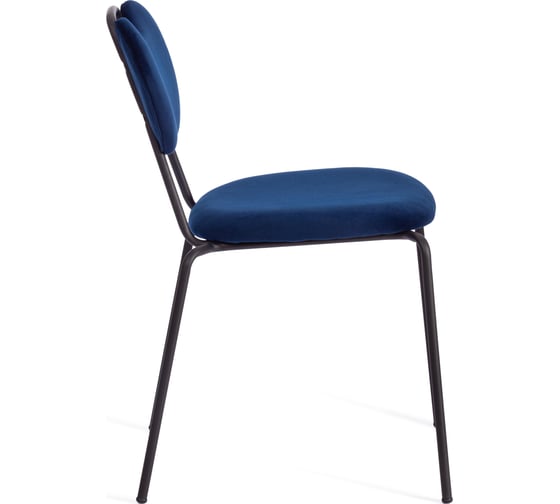 Стул Tetchair danton mod. 0139223, металл/ткань, 47x56,5x79 см, темно-синий s108 (117 dark blue)/черный, 1 шт. 20057