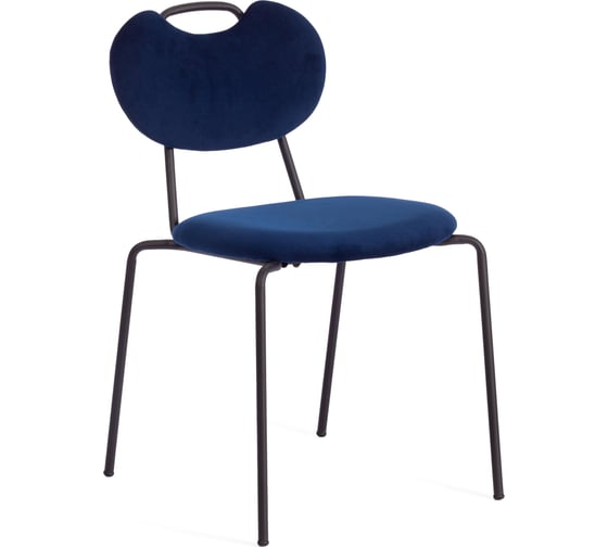 Стул Tetchair danton mod. 0139223, металл/ткань, 47x56,5x79 см, темно-синий s108 (117 dark blue)/черный, 4 шт. 19334