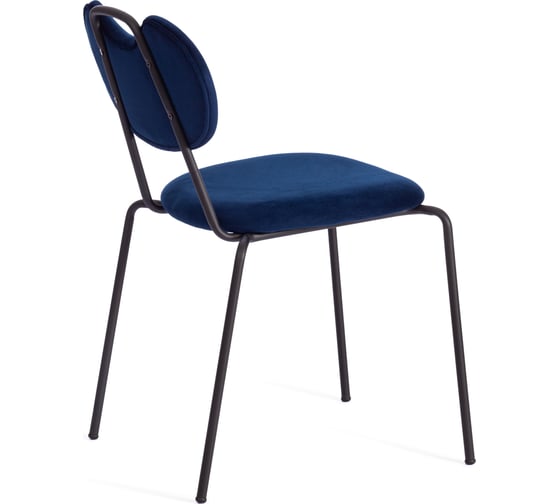 Стул Tetchair danton mod. 0139223, металл/ткань, 47x56,5x79 см, темно-синий s108 (117 dark blue)/черный, 4 шт. 19334