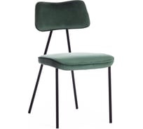 Стул Tetchair silvia mod. 0139124, металл/вельвет, 46.5x59x82.5 см, изумрудный s108 (cyan 94)/черный, 1 шт. 19755