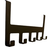 Навесная вешалка на дверь ЭЛИМЕТ Borgo 5, черная БП-00002982