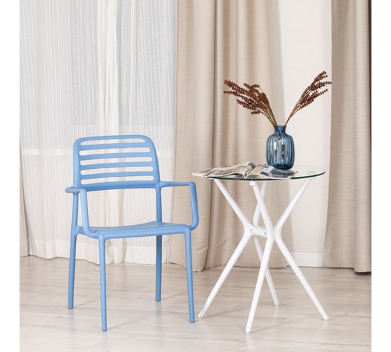 Стул Tetchair valutto mod. 54, пластик, 58x57x86 см, pale blue (бледно-голубой), 1 шт. 33780 20124