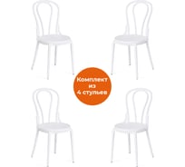 Стул Tetchair thonet mod. pl62, пластик, 42x52x89 см, white (белый) 01, 4 шт. 19703