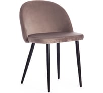 Стул Tetchair melody mod. 4997, металл/вельвет, 52x49x78 см, серо-бежевый/черные ножки, 1 шт. 19718