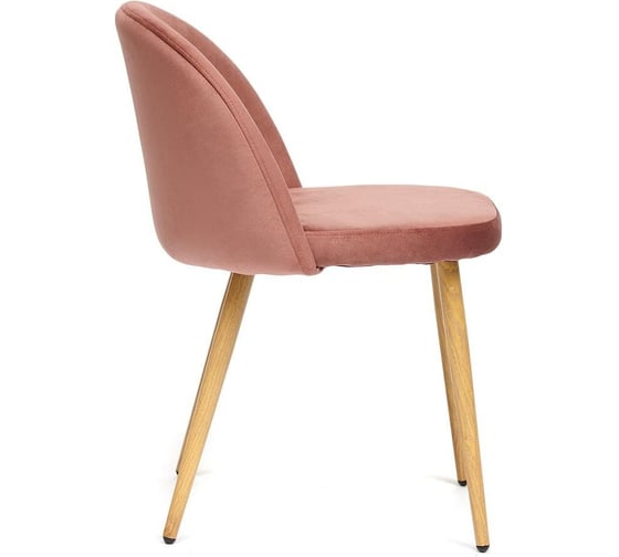 Стул Tetchair melody mod. 4997, металл/вельвет, 52x49x78 см, коралловый/натуральное дерево, 1 шт. 19716