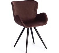 Кресло Tetchair boeing mod. 9120, металл/вельвет, 42x58x84.5x47 см, коричневый (hlr19)/черный, 1 шт. 19040