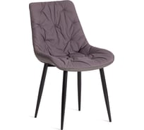 Стул Tetchair altus mod. 2334, ткань/экокожа/металл, 53x61x88 см, серый/темно-серый/черные ножки, 1 шт. 19689